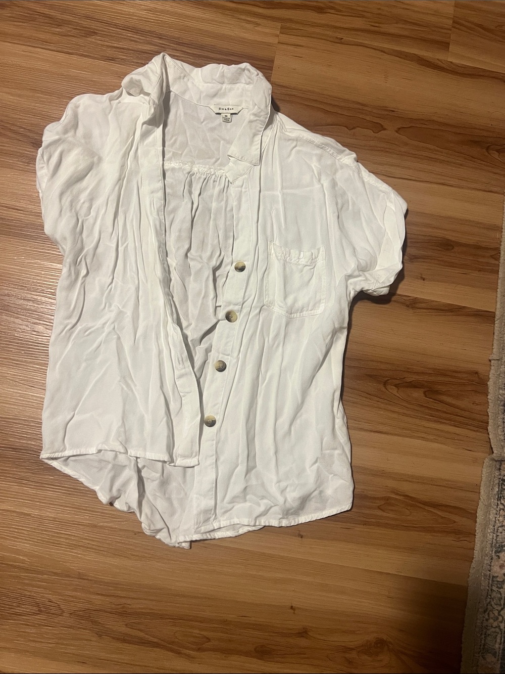 Lightweight White Button-Down Shirt